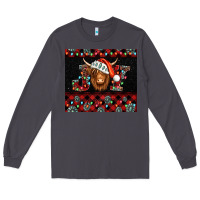 Smoke joy shaggy cow christmas Long Sleeve Tee - Jasminsmagicworld