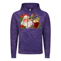 Cloud Purple santa and hot cocoa cup Vintage Hoodie - FaDigitalArtStudio