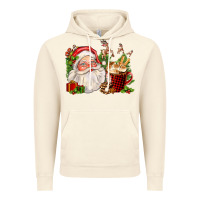 Vintage Artic santa and hot cocoa cup Vintage Hoodie - FaDigitalArtStudio