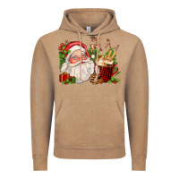 Vintage Coffee santa and hot cocoa cup Vintage Hoodie - FaDigitalArtStudio