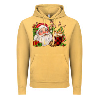 Santa And Hot Cocoa Cup Vintage Hoodie | Teevron