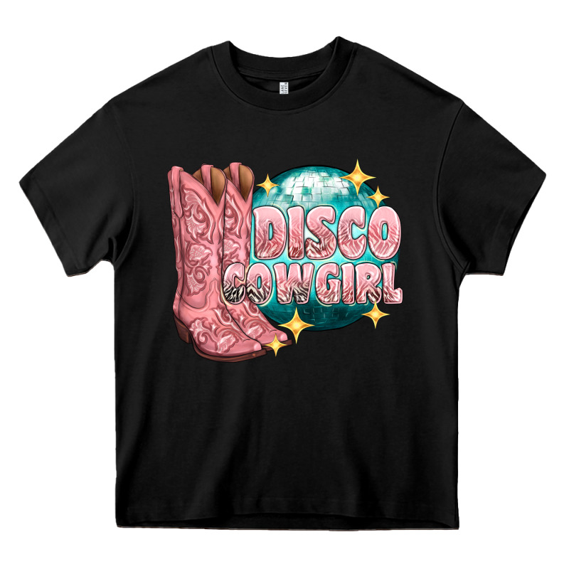 Western Disco Cowgirl Heavy Core Tee by texasbilliewilder | Teevron