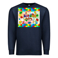 Navy autism mom Premium Sweatshirt - LillyAllenDesigns