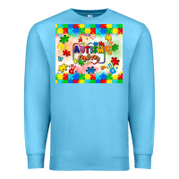 Ocean Blue autism mom Premium Sweatshirt - LillyAllenDesigns