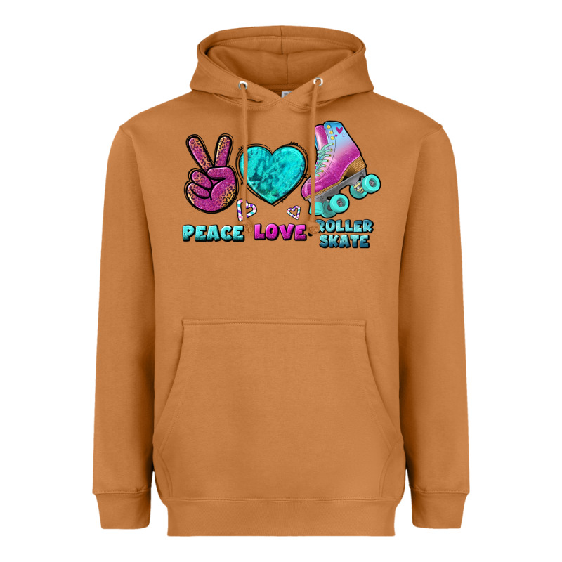 Peace Love Roller Skate Heavyweight Hoodie by BundleAndBundleShop | Teevron
