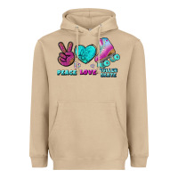 Mushroom peace love roller skate Heavyweight Hoodie - BundleAndBundleShop