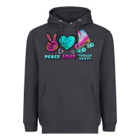 Smoke peace love roller skate Heavyweight Hoodie - BundleAndBundleShop