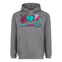 Storm peace love roller skate Heavyweight Hoodie - BundleAndBundleShop