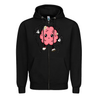 Black brain Zipper Hoodie - MaliasSmallBusiness