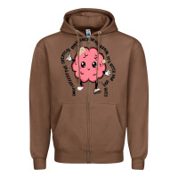 Chestnut brain Zipper Hoodie - MaliasSmallBusiness