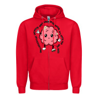 Red brain Zipper Hoodie - MaliasSmallBusiness