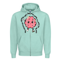 Seafoam brain Zipper Hoodie - MaliasSmallBusiness