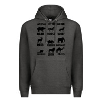 Charcoal Heather Animal Of The World Premium Hoodie - Bettercallsaul