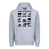 Heather Grey Animal Of The World Premium Hoodie - Bettercallsaul