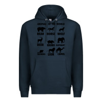 Navy Animal Of The World Premium Hoodie - Bettercallsaul