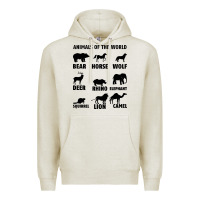 Oatmeal Heather Animal Of The World Premium Hoodie - Bettercallsaul