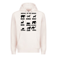 Pale Pink Animal Of The World Premium Hoodie - Bettercallsaul