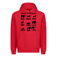 Red Animal Of The World Premium Hoodie - Bettercallsaul