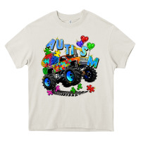 Cream monster truck autism Heavy Core Tee - Zillion Design Studio
