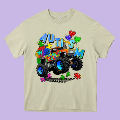 Monster Truck Autism Heavy Core Tee Designed By Zillion Design Studio
