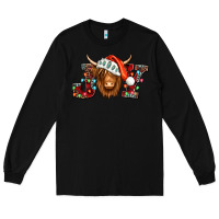 Black joy christmas shaggy cow Long Sleeve Tee - Jasminsmagicworld