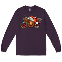 Plum joy christmas shaggy cow Long Sleeve Tee - Jasminsmagicworld