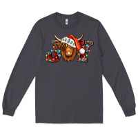 Smoke joy christmas shaggy cow Long Sleeve Tee - Jasminsmagicworld