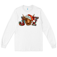 White joy christmas shaggy cow Long Sleeve Tee - Jasminsmagicworld