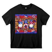 American Flag Gnomes Star Leopard Glitter Tumbler Heavy Core Tee | Teevron
