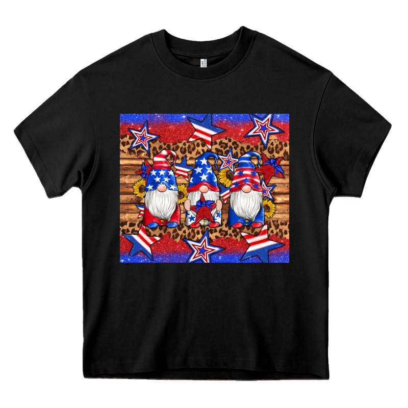 American Flag Gnomes Star Leopard Glitter Tumbler Heavy Core Tee by Artiststas | Teevron