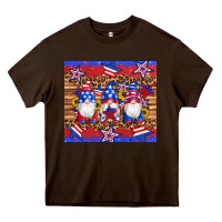 Chocolate Brown american flag gnomes star leopard glitter tumbler Heavy Core Tee - Artiststas