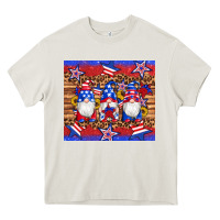 Cream american flag gnomes star leopard glitter tumbler Heavy Core Tee - Artiststas