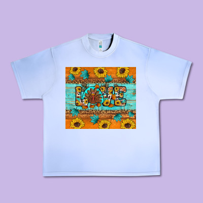 Sunflower Leopard Thanksgiving Love Urban Heavy Tee Designed By Artiststas