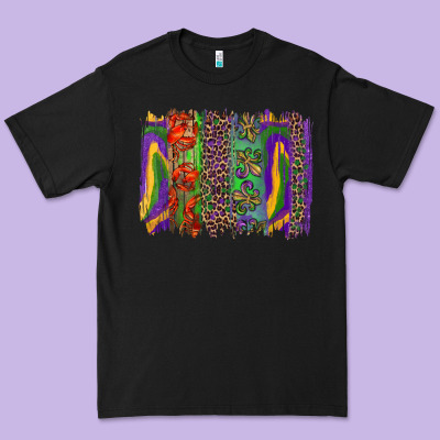 Premium Tee Mardi Gras Brushstrokes