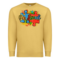 Antique Gold be kind autism Premium Sweatshirt - LillyAllenDesigns