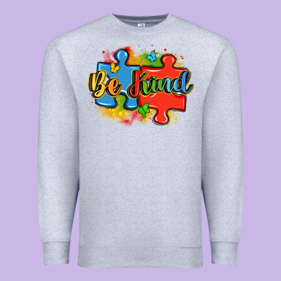 Be Kind Autism Premium Sweatshirt Designed By Lillyallendesigns