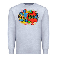 Heather Grey be kind autism Premium Sweatshirt - LillyAllenDesigns