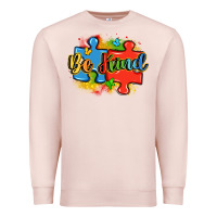 Pale Pink be kind autism Premium Sweatshirt - LillyAllenDesigns