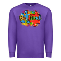 Purple be kind autism Premium Sweatshirt - LillyAllenDesigns