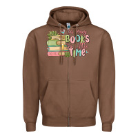 Chestnut so many books so little time Zipper Hoodie - MaliasSmallBusiness