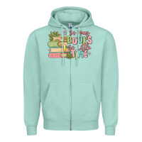 Seafoam so many books so little time Zipper Hoodie - MaliasSmallBusiness