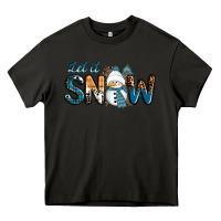 Asphalt Let It Snow Snowman Heavy Core Tee - RanaPortraitStore