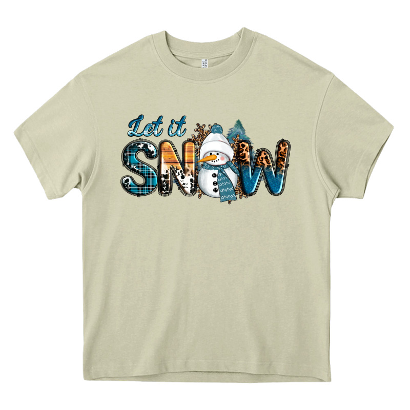Let It Snow Snowman Heavy Core Tee by RanaPortraitStore | Teevron