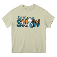 Mossy Let It Snow Snowman Heavy Core Tee - RanaPortraitStore