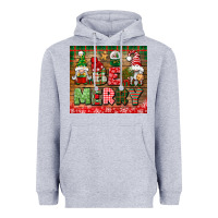 Heather Grey be merry tumbler Heavyweight Hoodie - BundleAndBundleShop