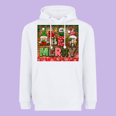 Be Merry Tumbler Heavyweight Hoodie Designed By Bundleandbundleshop