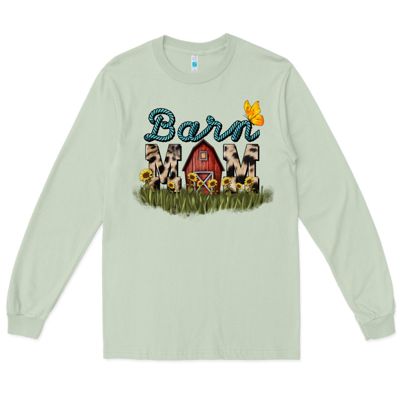 Barn Mom Sunflower Long Sleeve Tee by NancyCooperArtShop | Teevron