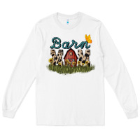 White barn mom sunflower Long Sleeve Tee - NancyCooperArtShop