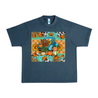 Midnight Navy Thanksgiving Truck With Turkey Urban Heavy Tee - Artiststas