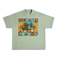 Oil Green Thanksgiving Truck With Turkey Urban Heavy Tee - Artiststas